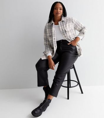 Curves Black Check Double Pocket 