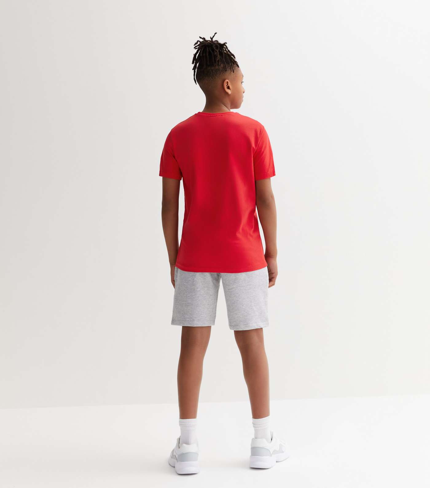 Boys Red NY Embroidered Logo T-Shirt Image 4