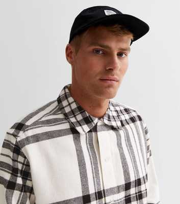 Only & Sons Off White Check Relaxed Overshirt