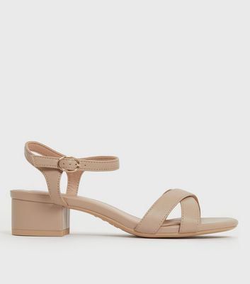 Girls Pale Pink Low Block Heel Sandals | New Look