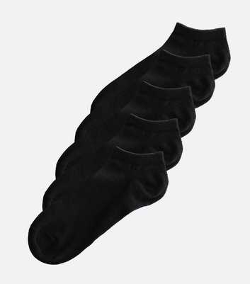 5 Pack Black Trainer Socks
