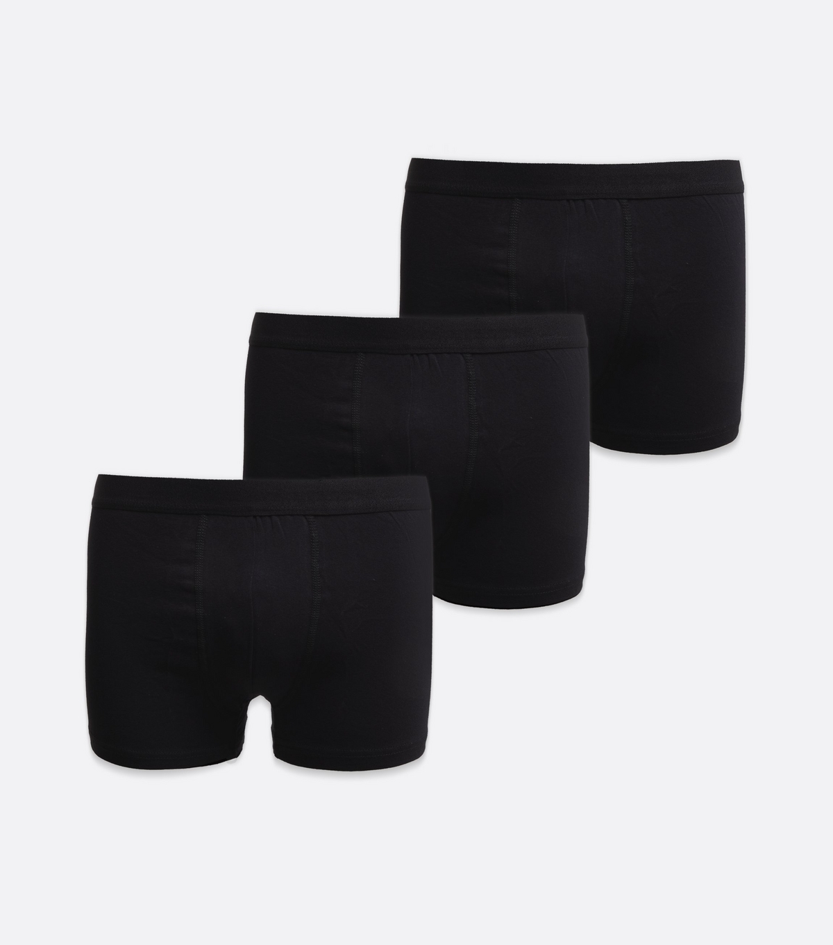 Men's 3 Pack Black Jersey Boxers New Look