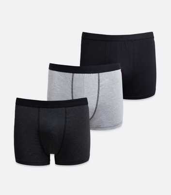 3 Pack Grey and Black Boxers