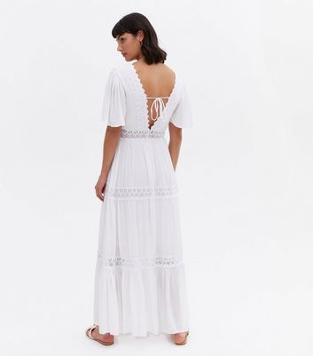 New look white maxi hot sale dress