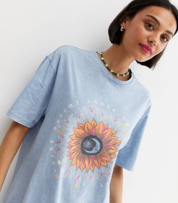 blue sunflower top