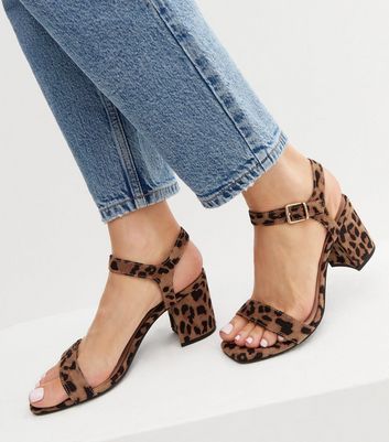 Leopard print sandals hot sale new look