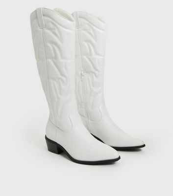 new look white cowboy boots