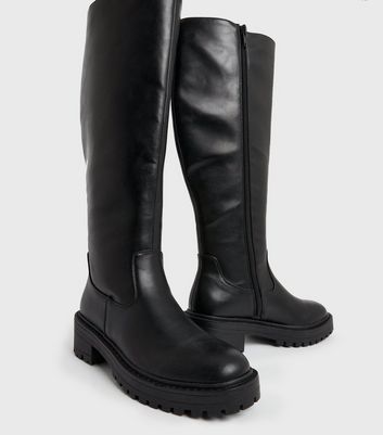 Girls black hot sale knee boots