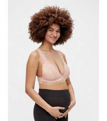 Mamalicious Maternity Pink Lace Nursing Bra