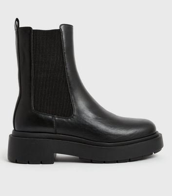 Girls Black High Ankle Chunky Boots | New Look