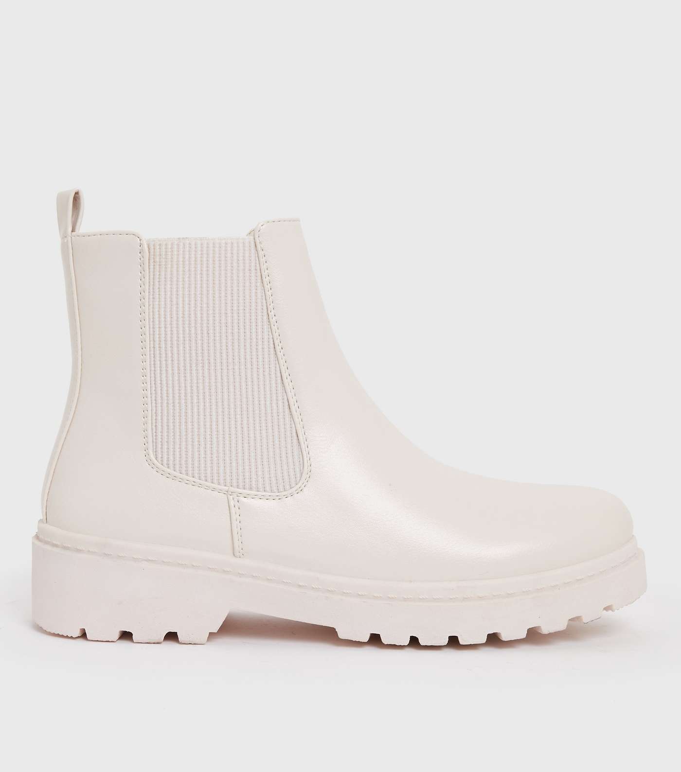 Girls Off White Chunky Cleated Chelsea Boots