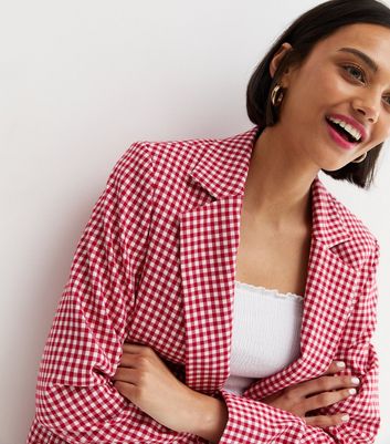 Gingham blazer on sale