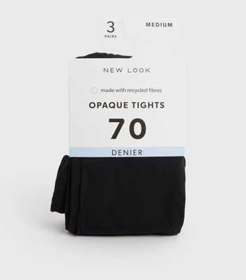 3 Pack Black Opaque 70 Denier Tights