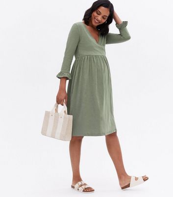 new look olive dress