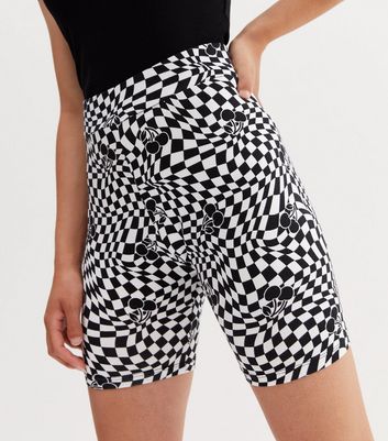 girls checkered biker shorts