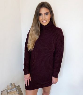 funnel neck jumper dress