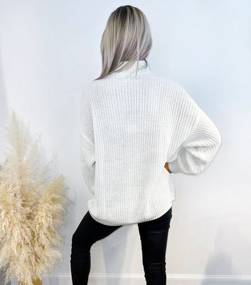 Click to view product details and reviews for Ax Paris Cream High Neck Long Sleeve Jumper New Look.