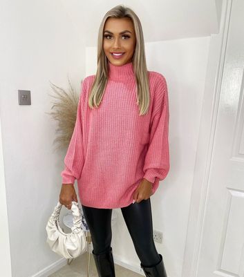 Click to view product details and reviews for Ax Paris Mid Pink High Neck Long Sleeve Jumper New Look.