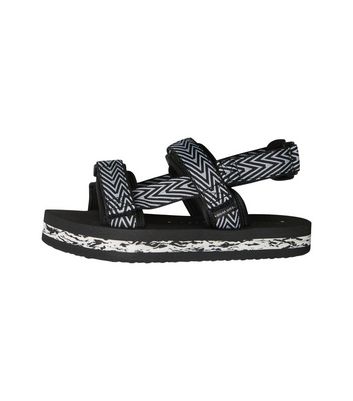 shop for Vero Moda Black Zig Zag Strappy Chunky Sandals New Look at Shopo