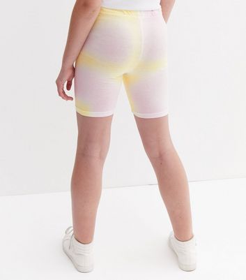 Teenager Bekleidung für Mädchen Name It White Tie Dye Cycling Shorts