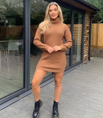 knitted mini jumper dress