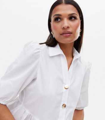 Cameo Rose White Poplin Mini Smock 