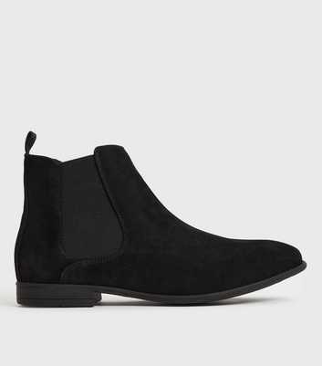 Black Suedette Chelsea Boots