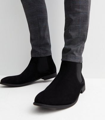 Black suede ankle boots hot sale mens