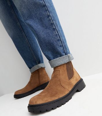 Tan chunky 2025 chelsea boots