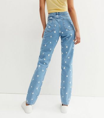 ONLY Tall Pale Blue Daisy Embroidered 