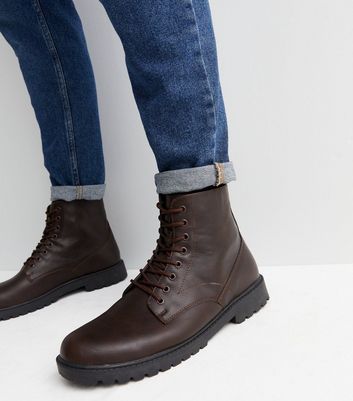 New look brown clearance lace up boots