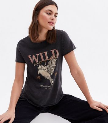 Click to view product details and reviews for Only Black Wild Logo T Shirt New Look.