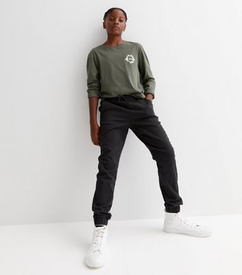 black junior joggers