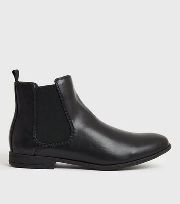 black chelsea boots no heel