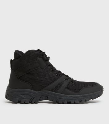 Black shop boot trainers