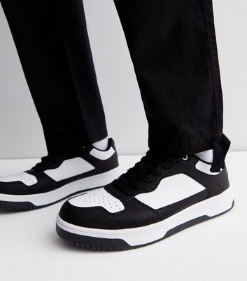 Black Contrast Panel Chunky Trainers New Look