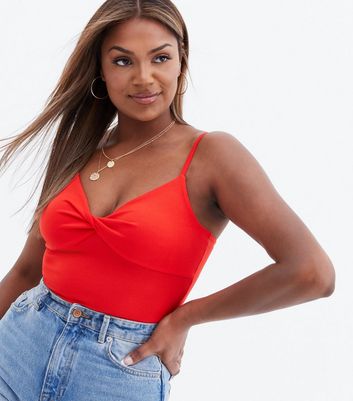 Red Twist Front Bodysuit | New Look