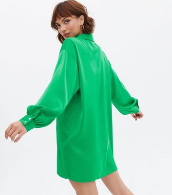 silk oversized shirt dress