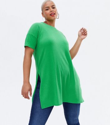 Lime green t on sale shirt dress plus size