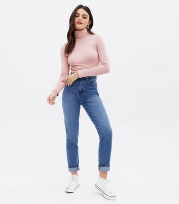 Click to view product details and reviews for Blue Vanilla Pale Pink Fleece Lined Roll Neck Top New Look.