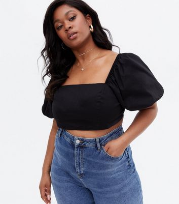 Puff sleeve crop blouse sale