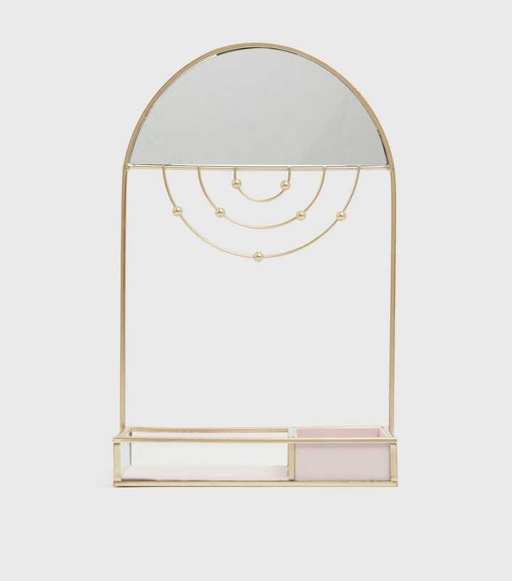 Gold Jewellery Box with Mirror