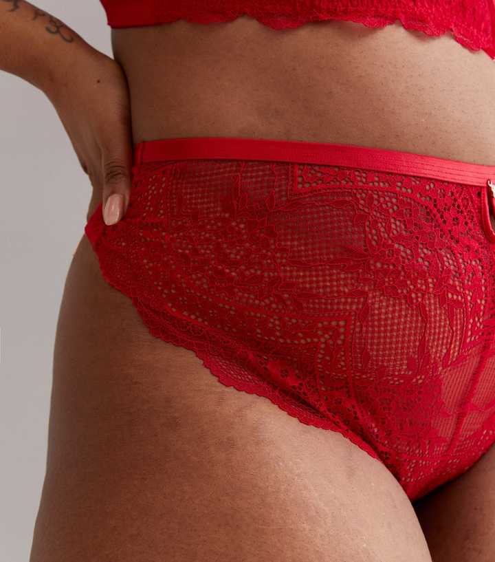 Women's Red Thong Panties