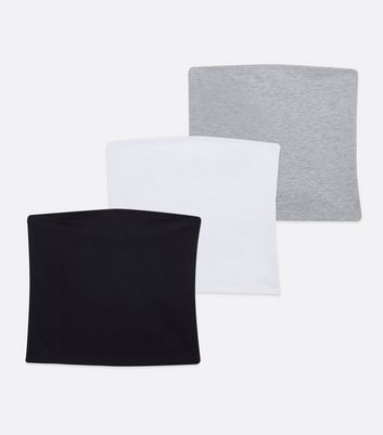 New Look 2-pack tube tops in black and white