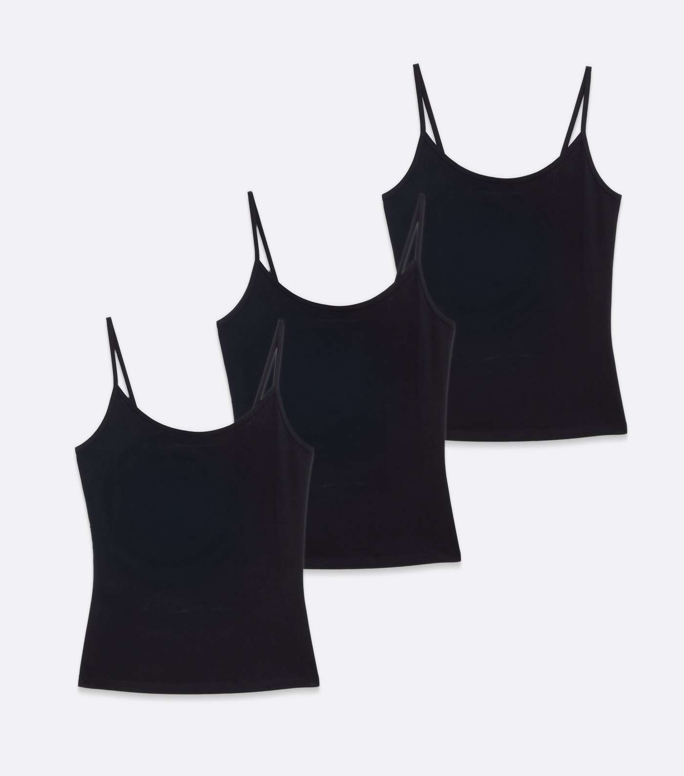 3 Pack Black Strappy Camis Image 5