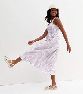 New look shop striped midi dress