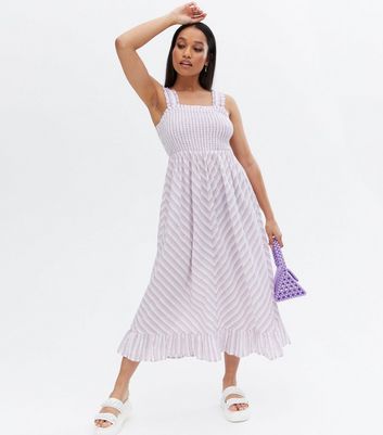 new look lilac gingham dress