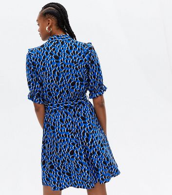 Puff Sleeve Mini Shirt Dress 