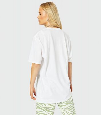 Click to view product details and reviews for Skinnydip White Pizza Legalise Marinara Oversized Logo T Shirt New Look.