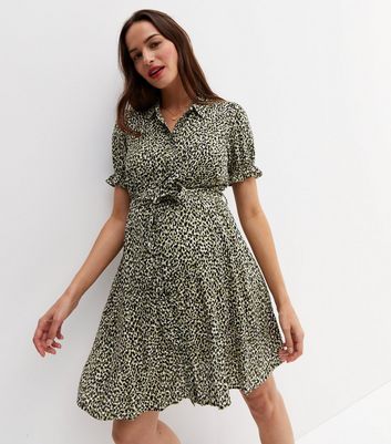 New look maternity leopard print clearance dress